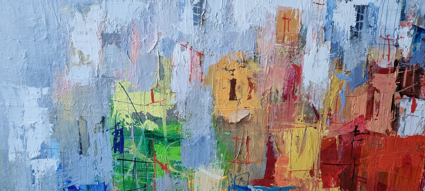 A summer day in Menton, 100 x 120cm