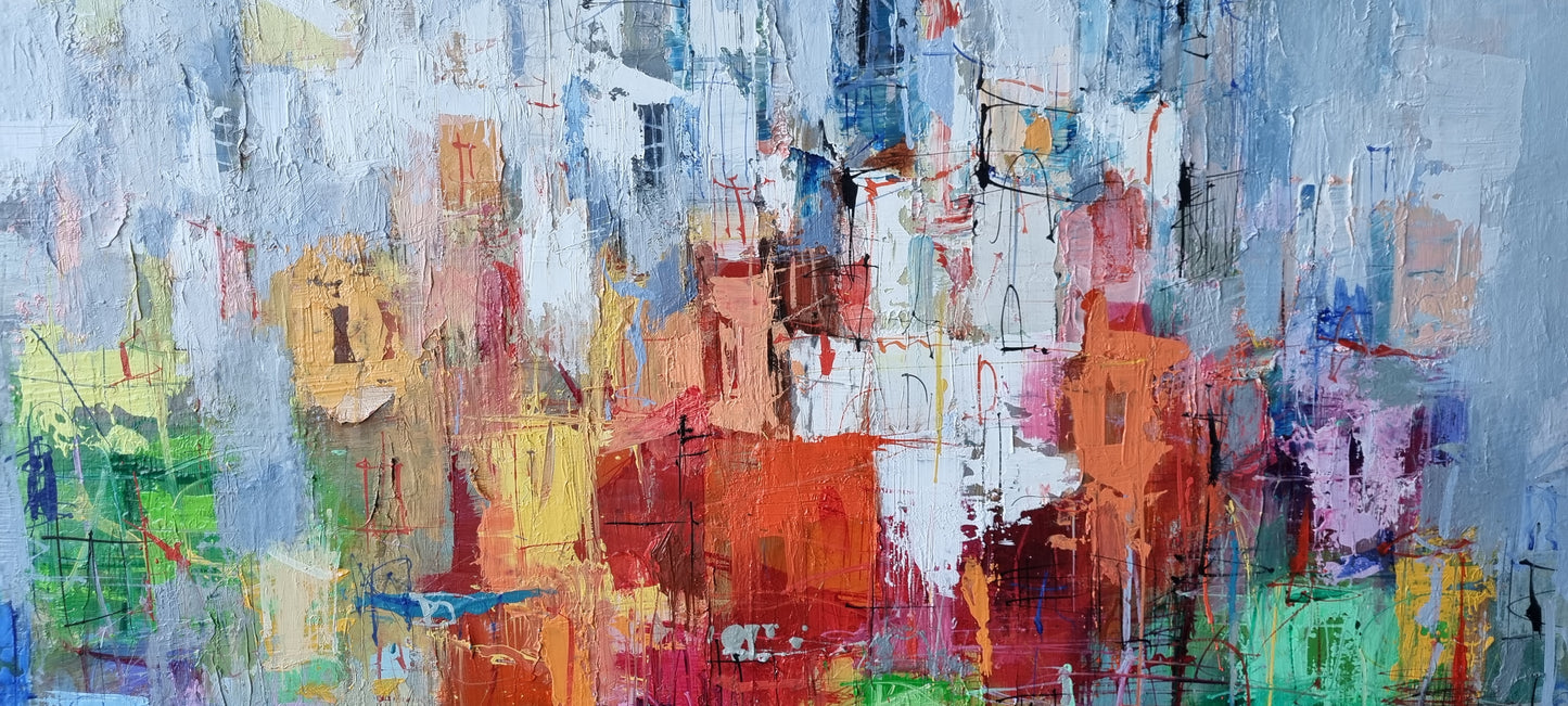 A summer day in Menton, 100 x 120cm
