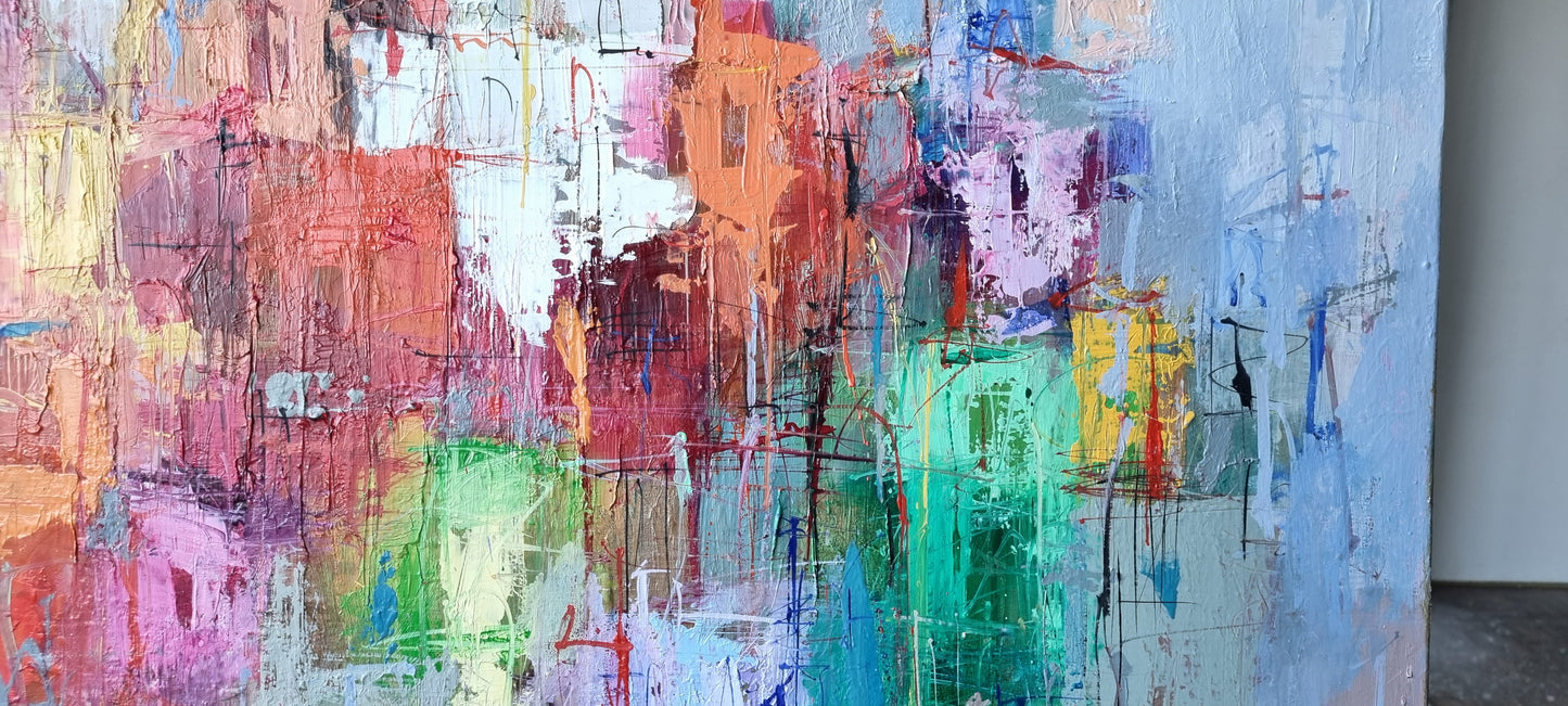 A summer day in Menton, 100 x 120cm