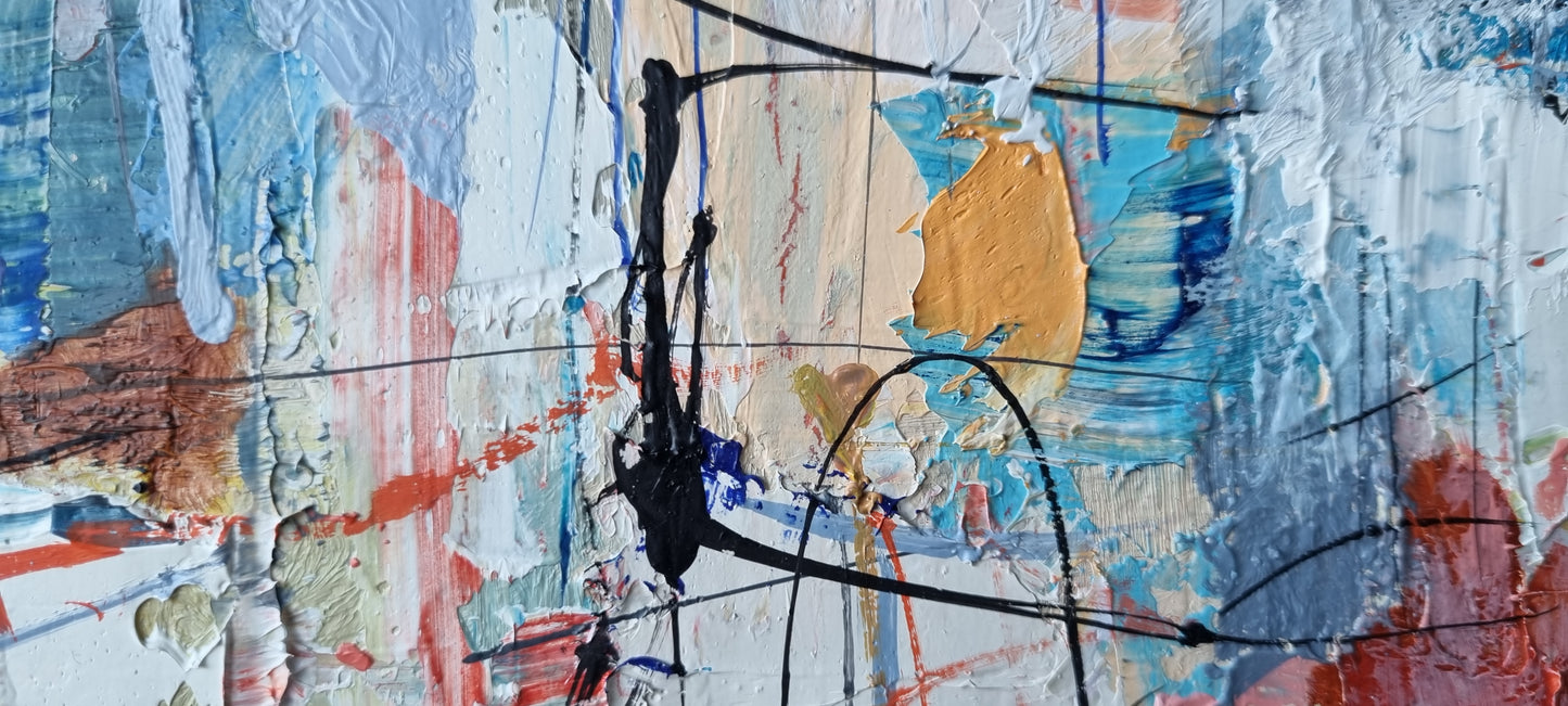 A summer day in Menton, 100 x 120cm