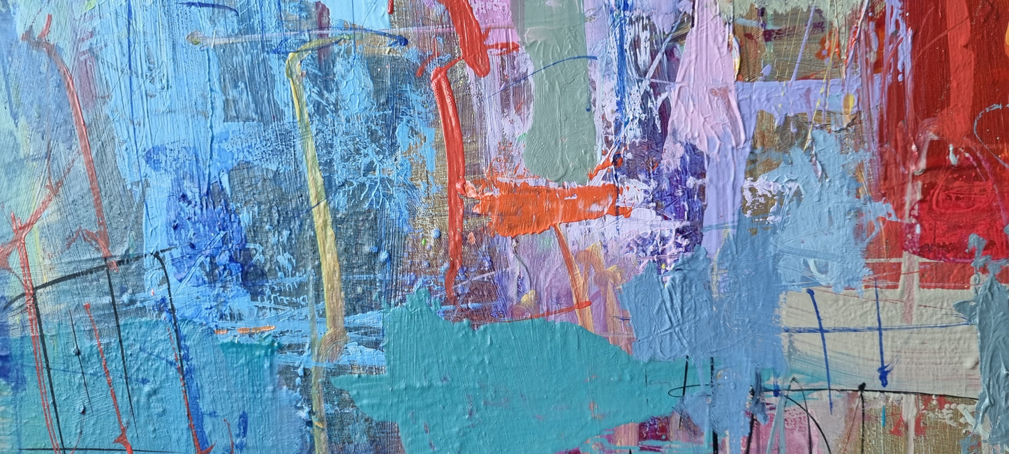 A summer day in Menton, 100 x 120cm