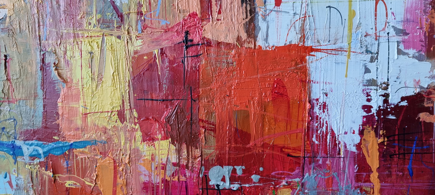 A summer day in Menton, 100 x 120cm