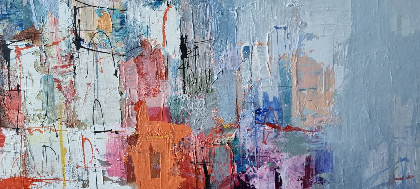 A summer day in Menton, 100 x 120cm