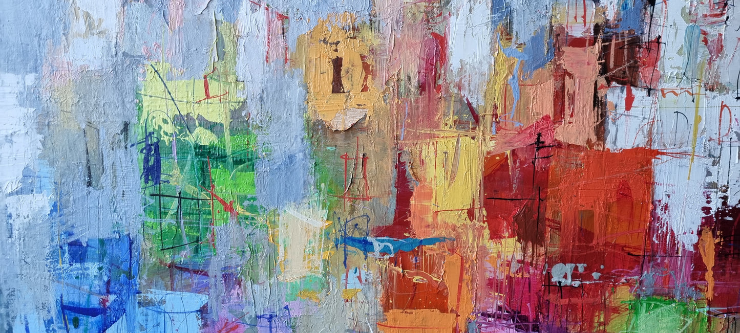 A summer day in Menton, 100 x 120cm