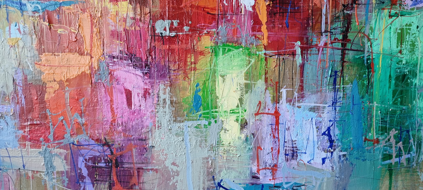 A summer day in Menton, 100 x 120cm