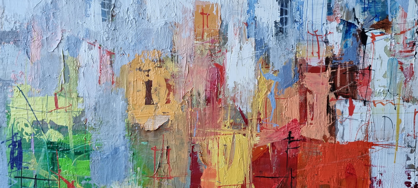 A summer day in Menton, 100 x 120cm