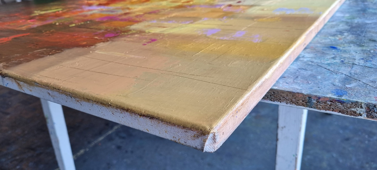 Night in Menton, 90 x 150cm