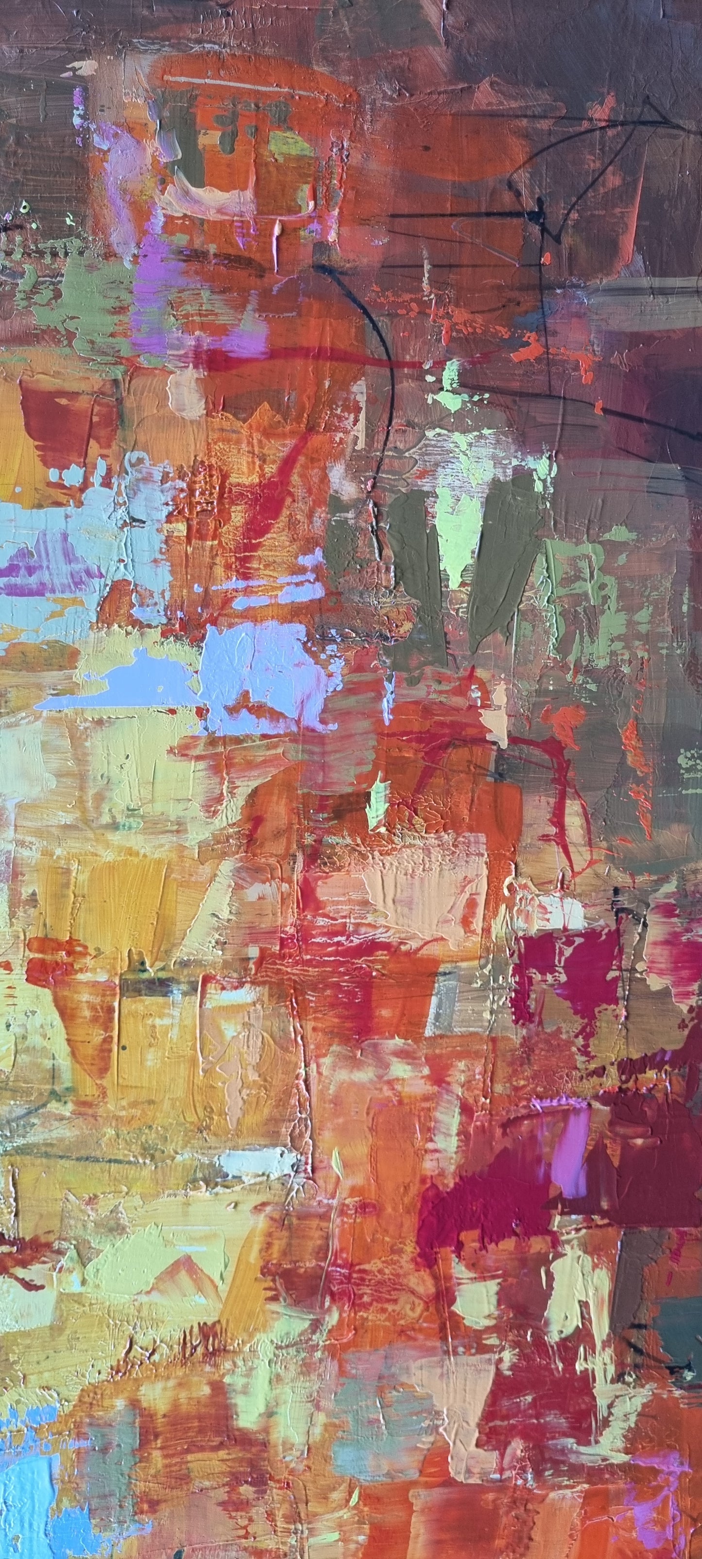 Night in Menton, 90 x 150cm