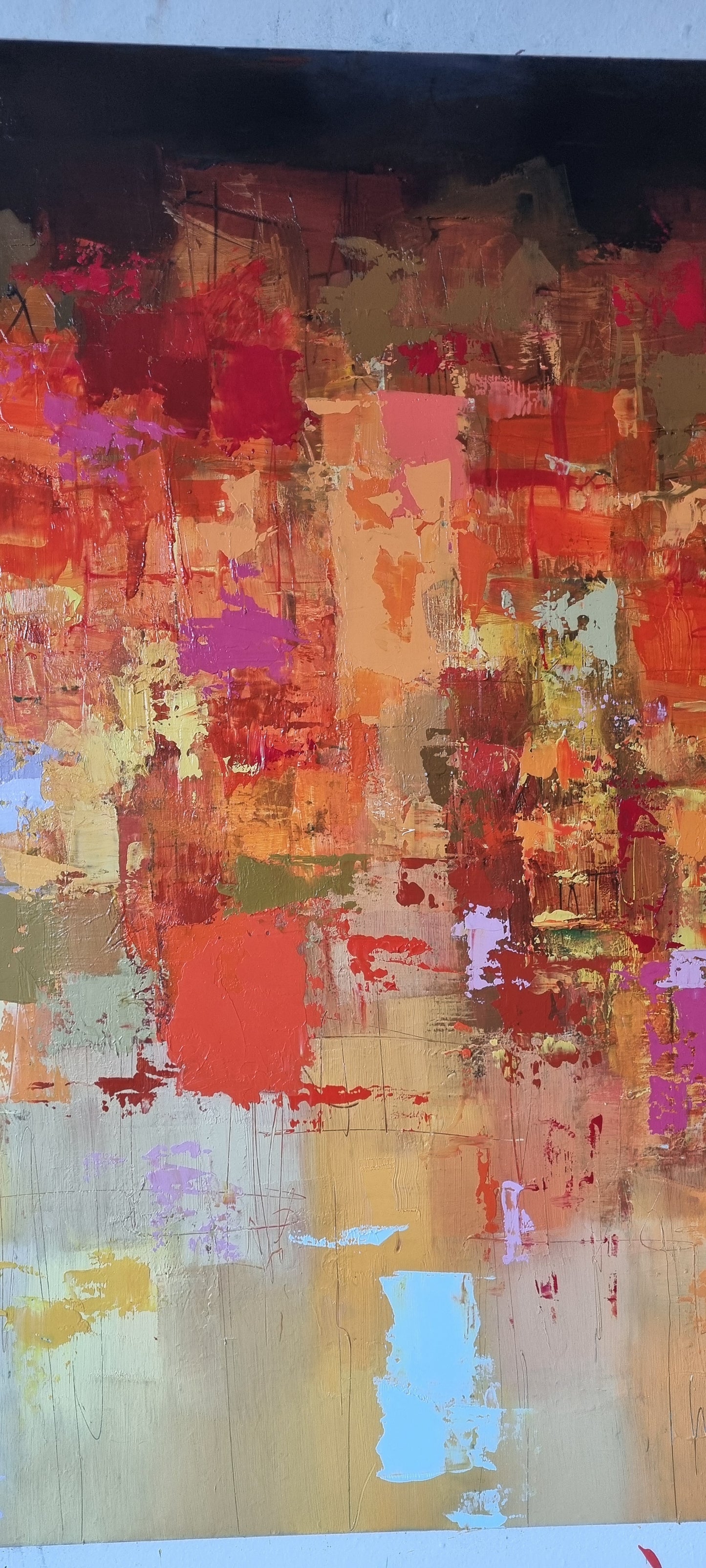 Night in Menton, 90 x 150cm