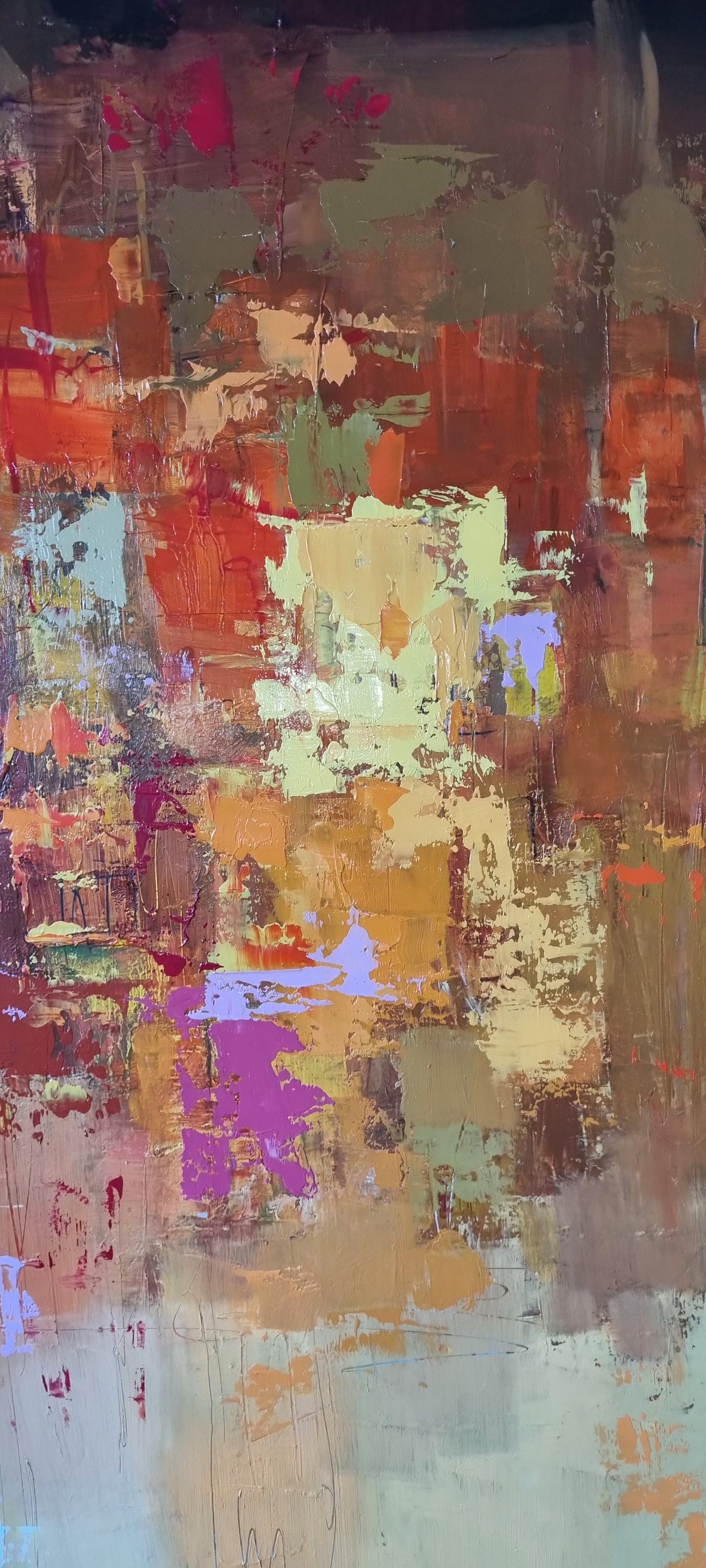 Night in Menton, 90 x 150cm