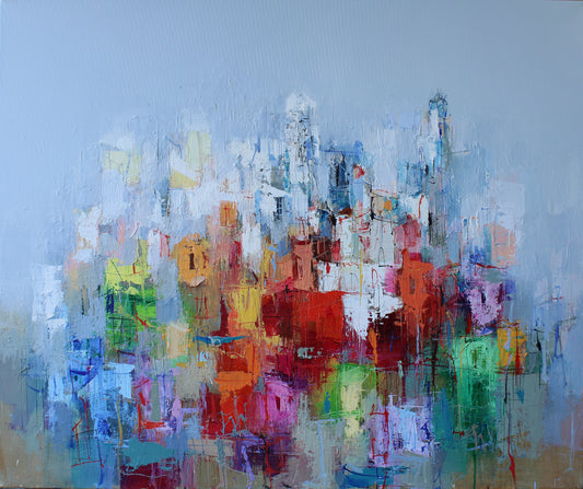 A summer day in Menton, 100 x 120cm