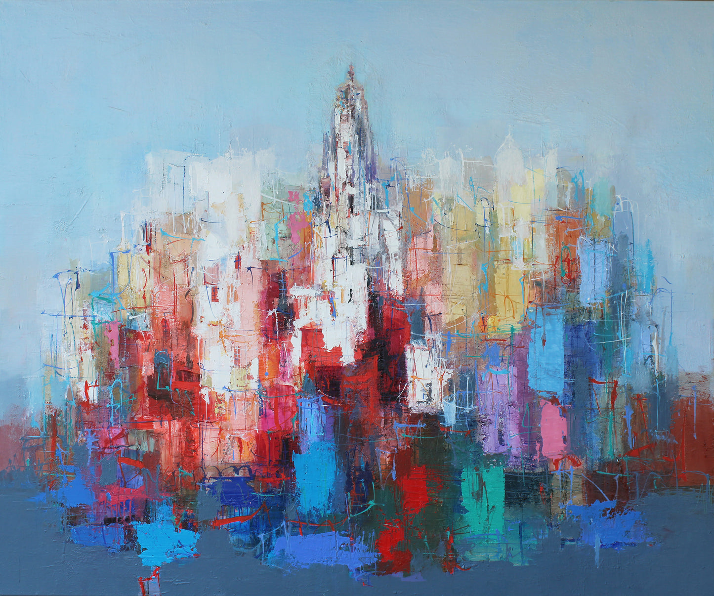 Evening in Menton, 100 x 120cm