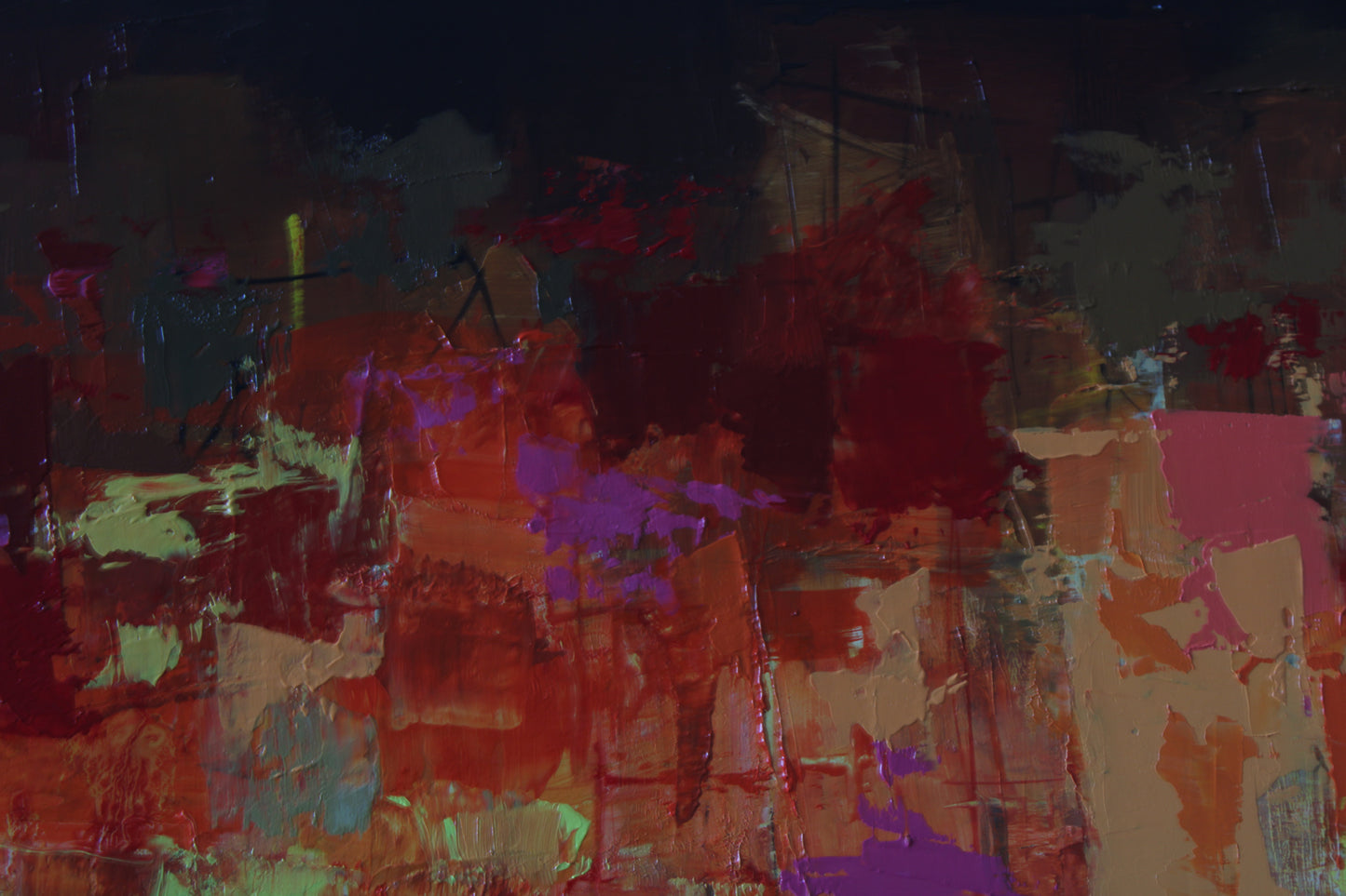 Night in Menton, 90 x 150cm